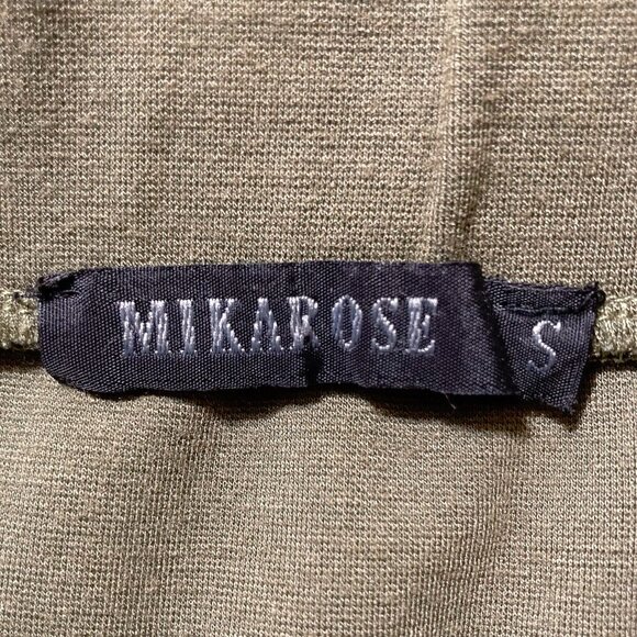 MIKAROSE Olive green stretchy pencil skirt ~ Stretchy elastic waist XS SMALL - Picture 2 of 11